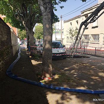 Mise en place du chantier Fontis PANTIN